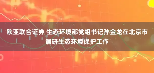 欧亚联合证券 生态环境部党组书记孙金龙在北京市调研生态环境保护工作